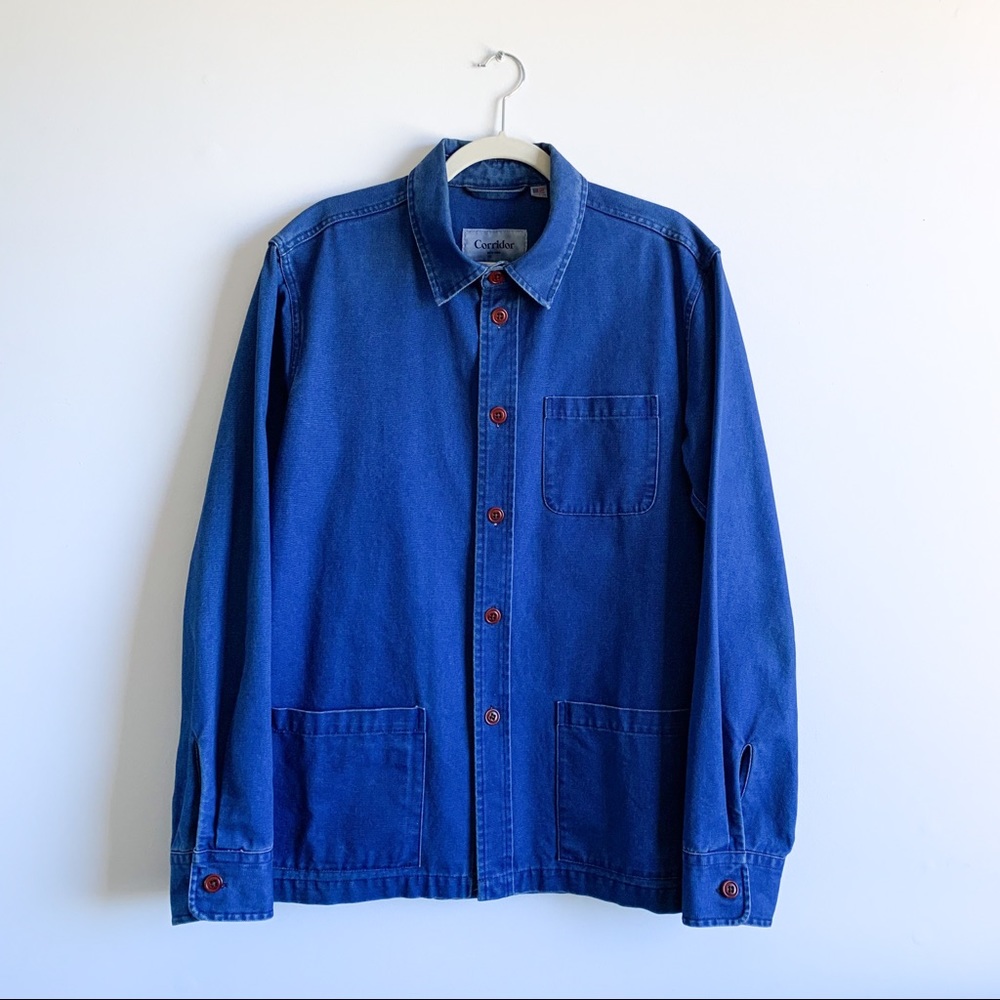 Men’s Corridor Duck Dyed Indigo Overshirt Size Medium